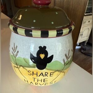 Share the Harvest 7.5 in Cookie Jar Kitchen Ceramic Container by Hallmark